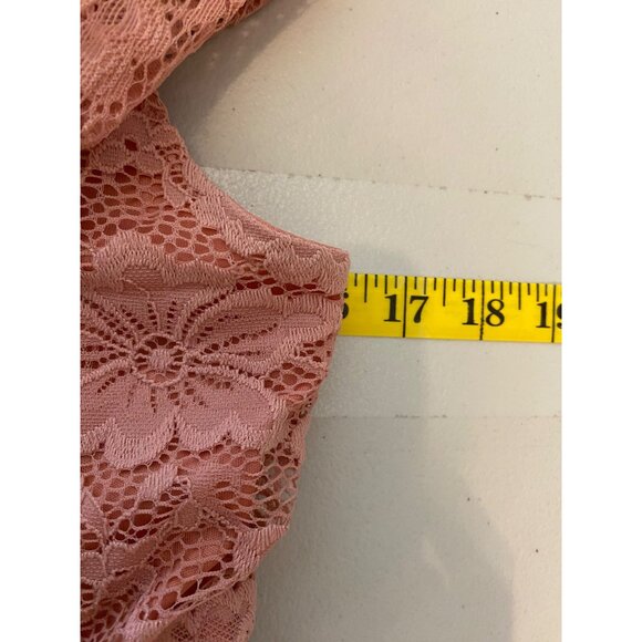 Guess Lace Off-Shoulder Dress Pink Medium - Picture 10 of 13
